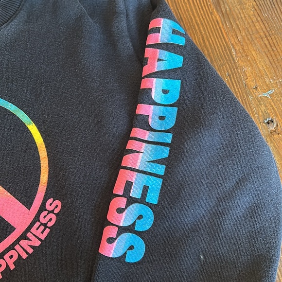 Black Matching Sweatsuit.  Peace, Love & Happiness Girls Size Medium GUC - Picture 4 of 9